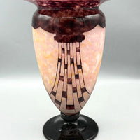 VASE PATE DE VERRE ART DECO "COLLIERS" SCHNEIDER LE VERRE FRANCAIS 1930