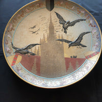 Rare grand plat grès émaillé Victor KREMER 1895