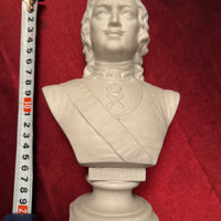Statuette buste de Pierre Ier biscuit Empire russe