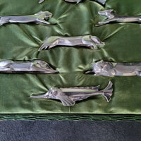 Coffret de 12 porte-couteaux animaux – Christofle Gallia (modèle Sandoz)