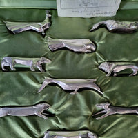 Coffret de 12 porte-couteaux animaux – Christofle Gallia (modèle Sandoz)