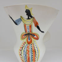Ancien vase de Capron décor de personnage