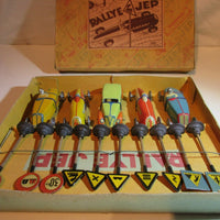ANCIEN JOUET COFFRET RALLYE BUGATTI & DELAGE ORIGINAL