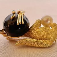 MAGNIFIQUE BROCHE PENDENTIF FRANÇAISE EN OR