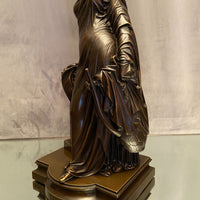Superbe sculpture XIXe Sapho debout Bronze patiné daté 1848