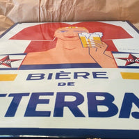 Ancienne plaque émaillée bière de Lutterbach