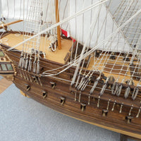 GRANDE MAQUETTE DE BATEAU "VOILIER EPOQUE 1970-1980 EN BOIS
