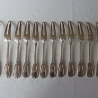 Lot de 12 fourchettes à escargots en argent massif – Poinçon Minerve