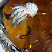 Vase cylindrique en verre émaillé