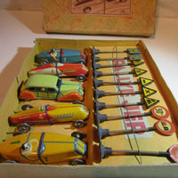 ANCIEN JOUET COFFRET RALLYE BUGATTI & DELAGE ORIGINAL