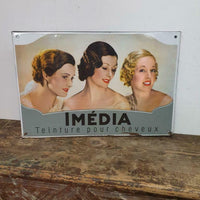 Plaque emmaillée Imedia Teinture de l'Oréal