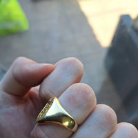 Chevalière or 18 carats Lion des Flandres