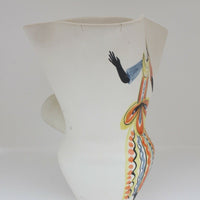 Ancien vase de Capron décor de personnage