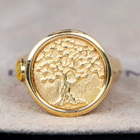 Bague chevalière en or jaune 18 carats