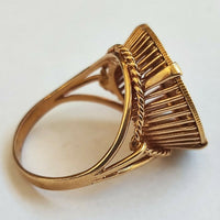 BAGUE CHEVALIÈRE OR 18 K PIECE 10 FRANCS OR NAPOLÉON III 1866