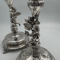 Paire de bougeoirs en argent Allemand
