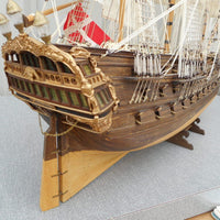 GRANDE MAQUETTE DE BATEAU "VOILIER EPOQUE 1970-1980 EN BOIS