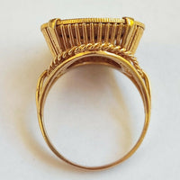 BAGUE CHEVALIÈRE OR 18 K PIECE 10 FRANCS OR NAPOLÉON III 1866