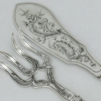 Coffret de 10 pièces de service argent massif Minerve