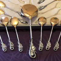 Superbe Service à Glace en argent massif