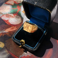 Bague chevalière en or 18 carats