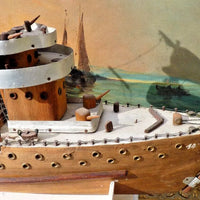 MAQUETTE DE BATEAU CUIRASSÉ 1914-1918