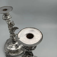 Paire de bougeoirs en argent Allemand