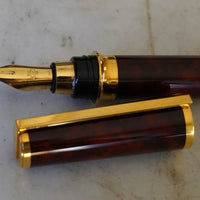 GRAND STYLO PLUME S.T. DUPONT MONTPARNASSE XL OR 18K