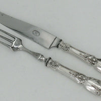 Coffret de 10 pièces de service argent massif Minerve