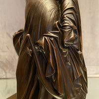 Superbe sculpture XIXe Sapho debout Bronze patiné daté 1848