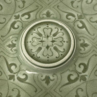 ASSIETTE CÉRAMIQUE ÉMAILLÉE VERT CÉLADON