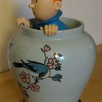 Rare set complet Potiche Tintin Lotus Bleu moulinsart 2011