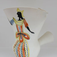Ancien vase de Capron décor de personnage