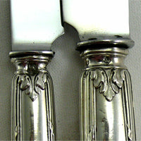 Coffret de 24 couteaux argent fourré modèle Rubans Minerve