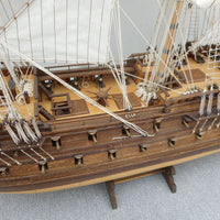 GRANDE MAQUETTE DE BATEAU "VOILIER EPOQUE 1970-1980 EN BOIS