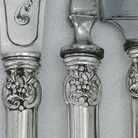 Coffret de 10 pièces de service argent massif Minerve