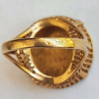 BAGUE CHEVALIÈRE OR 18 K PIECE 10 FRANCS OR NAPOLÉON III 1866