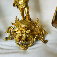 Paire de bougeoirs en bronze doré d'époque NAPOLEON III
