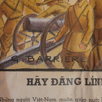 ANCIENNE AFFICHE TROUPES COLONIALES GUERRE INDOCHINE DATE 1939