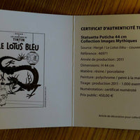 Rare set complet Potiche Tintin Lotus Bleu moulinsart 2011