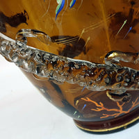 Vase cylindrique en verre émaillé