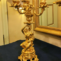 Paire de Candélabres Bougeoirs Louis XV XIXème siècle