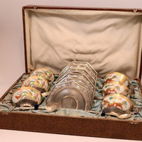 Service à thé argent porcelaine argent 1900