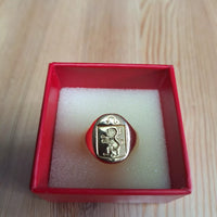 Chevalière or 18 carats Lion des Flandres