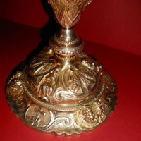 Calice catholique ciboire vermeil argent style Louis XV
