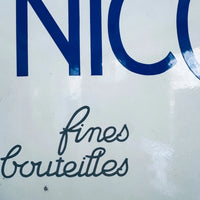 Plaque émaillée ancienne « NICOLAS – Nectar et Glou-Glou » – vers 1927