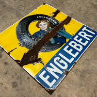 Plaque émaillée ancienne rare – Englebert