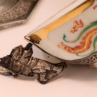 Service à thé argent porcelaine argent 1900