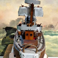 MAQUETTE DE BATEAU CUIRASSÉ 1914-1918