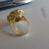 BAGUE OR JAUNE 18 CARATS PIÈCE OR 20 FRS MARIANNE